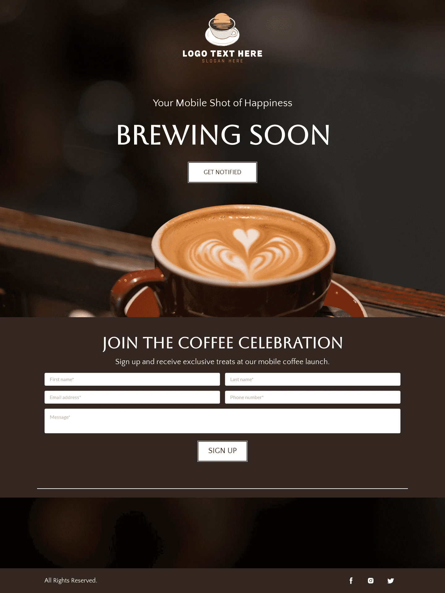 Coming Soon / Coffee Launch